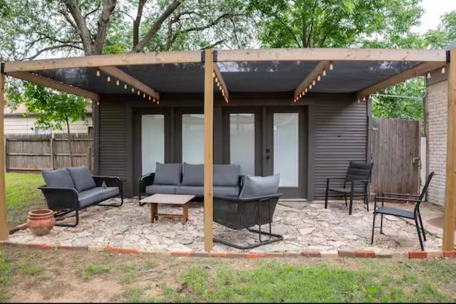 view of patio / terrace with an outdoor living space