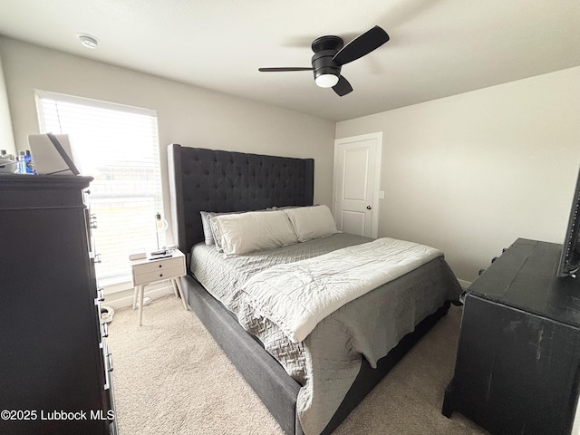 1901 134th St, Lubbock, TX 79423 - carpeted bedroom with ceiling fan