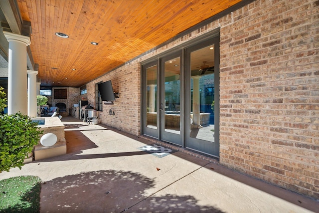 view of patio / terrace with french doors