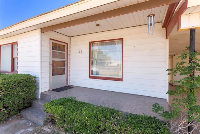 view of doorway to property