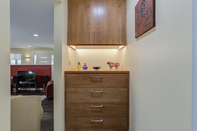 4615 11th St, Lubbock, TX 79416 - hallway featuring an office area and recessed lighting
