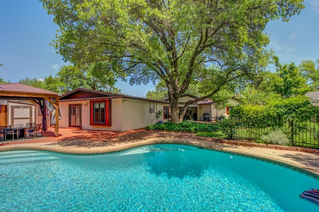 4615 11th St, Lubbock, TX 79416 - view of pool with a patio area and a gazebo