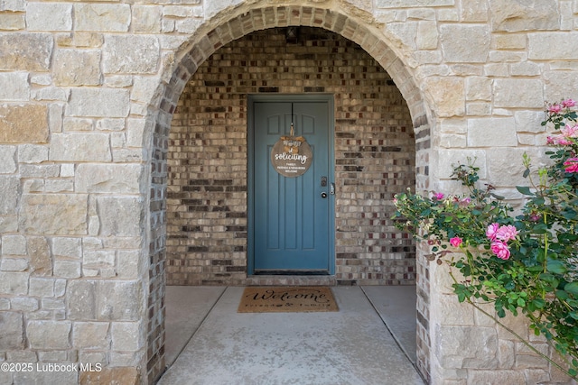 7905 Ave K, Lubbock, TX 79423 - entrance to property with brick siding and stone siding