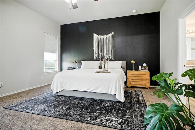 7502 103rd St, Lubbock, TX 79424 - carpeted bedroom with baseboards and ceiling fan