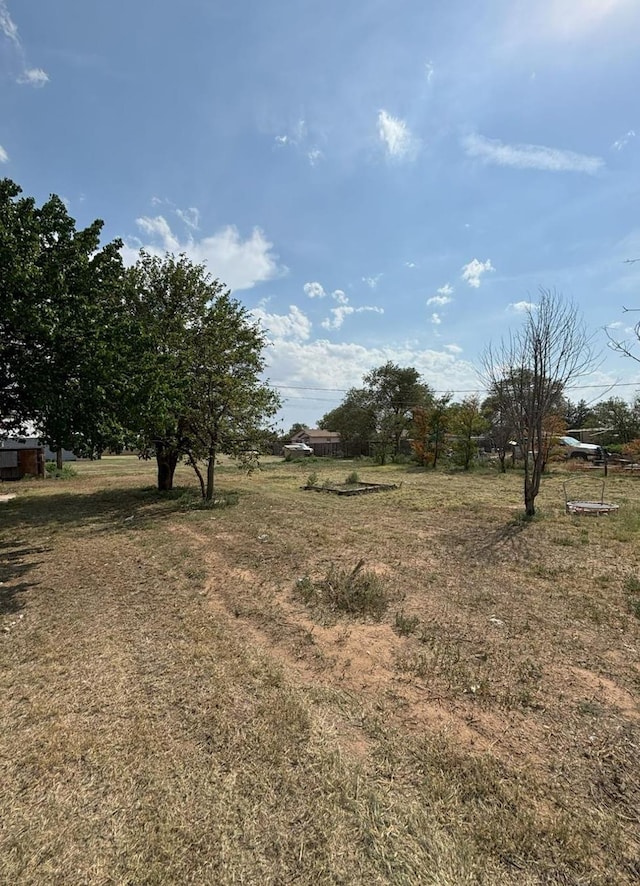 view of yard with a rural view