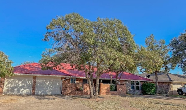 view of single story home