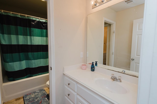 4906 Grinnell St, Lubbock, TX 79416 - bathroom with vanity, shower / bath combo, and toilet