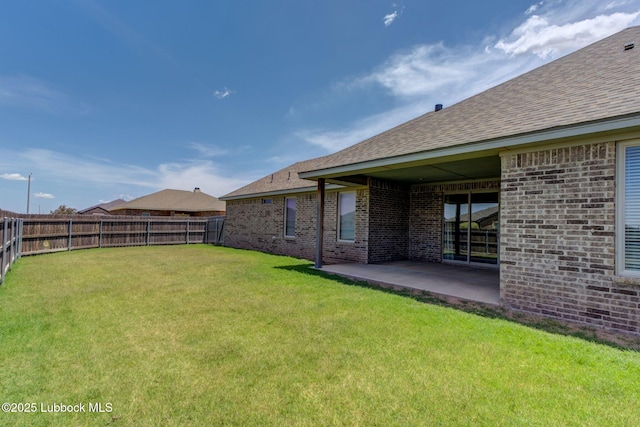 136 Preston Hollow Ln, Wolfforth, TX 79382 - fenced backyard featuring a patio area