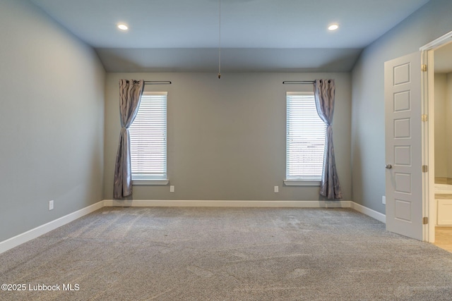136 Preston Hollow Ln, Wolfforth, TX 79382 - carpeted spare room featuring recessed lighting and lofted ceiling