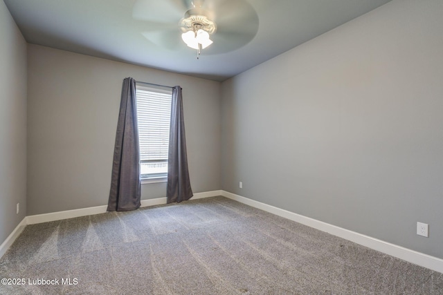 136 Preston Hollow Ln, Wolfforth, TX 79382 - spare room with ceiling fan and carpet flooring