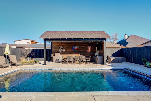 view of pool with a patio