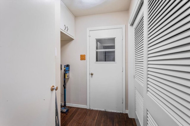 interior space featuring dark hardwood / wood-style floors