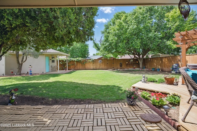 4405 56th St, Lubbock, TX 79414 - view of yard featuring a deck
