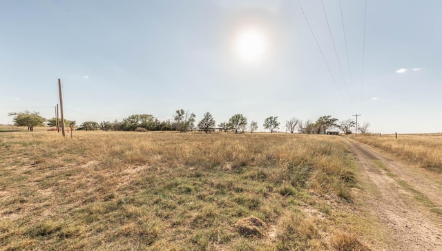 view of landscape featuring a rural view