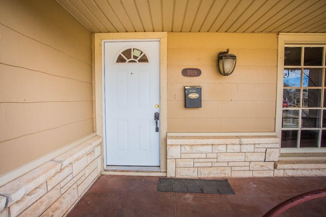 view of doorway to property