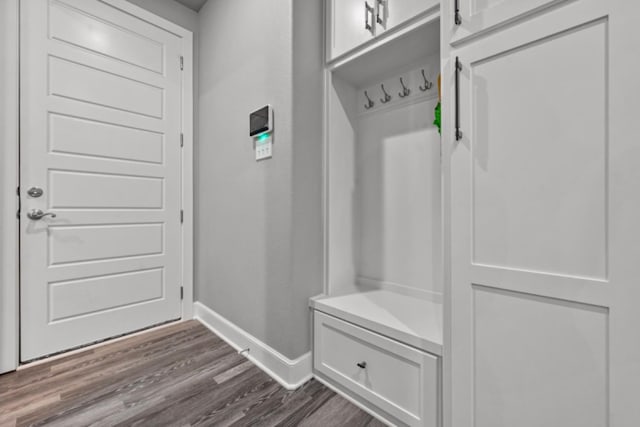 mudroom featuring hardwood / wood-style flooring