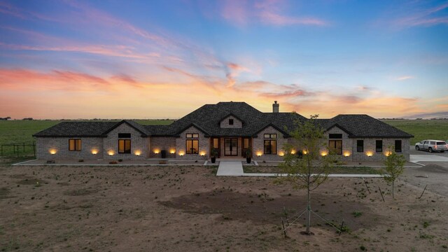 view of french country home