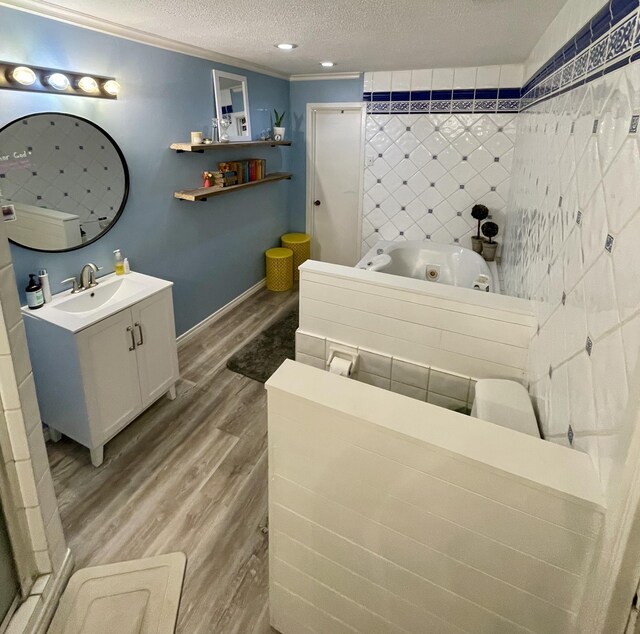 bathroom with vanity, shower / tub combo, and tile patterned flooring