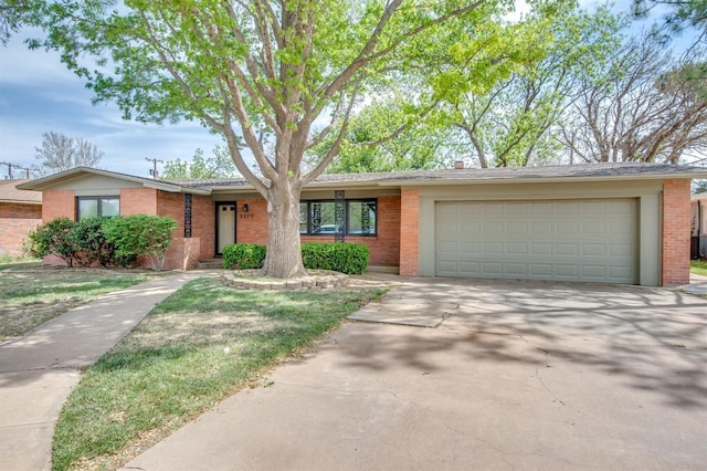 ranch-style home with a garage