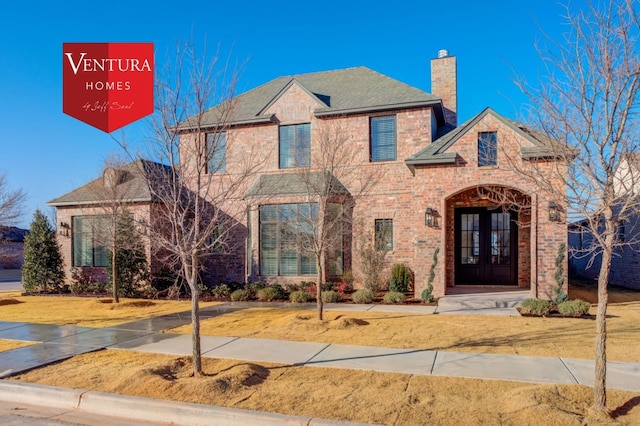 view of front of property featuring french doors