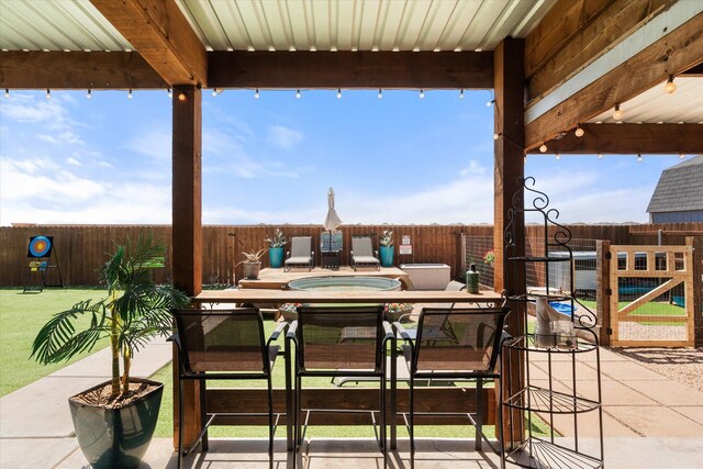 view of patio / terrace with a fenced backyard