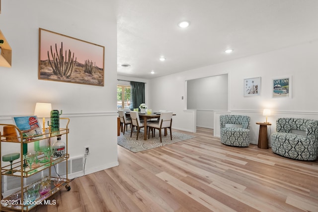 6405 Joliet Ave, Lubbock, TX 79413 - dining area featuring wood finished floors and recessed lighting