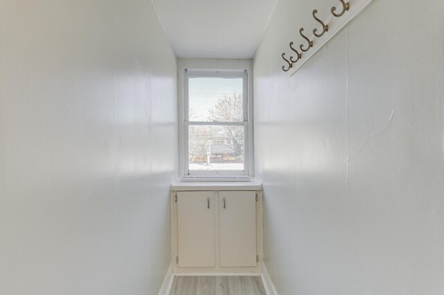 empty room featuring light hardwood / wood-style floors