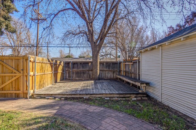 view of yard featuring a deck