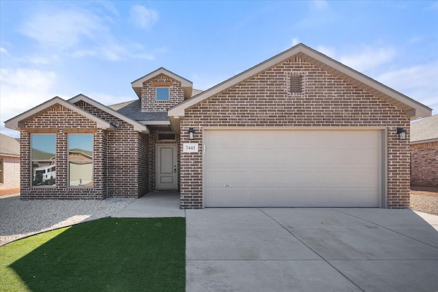 front facade with a garage