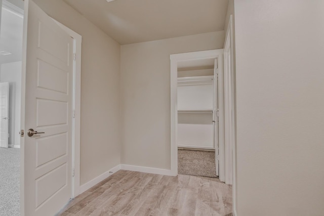 interior space featuring light wood-type flooring