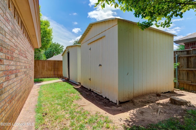 4801 Amherst St, Lubbock, TX 79416 - view of shed featuring a fenced backyard