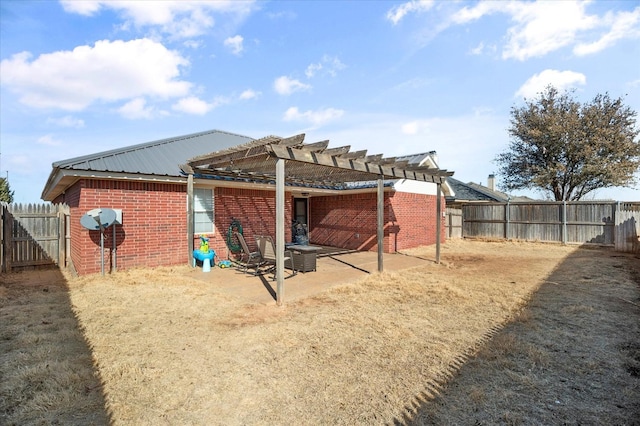 exterior space featuring a pergola and a patio