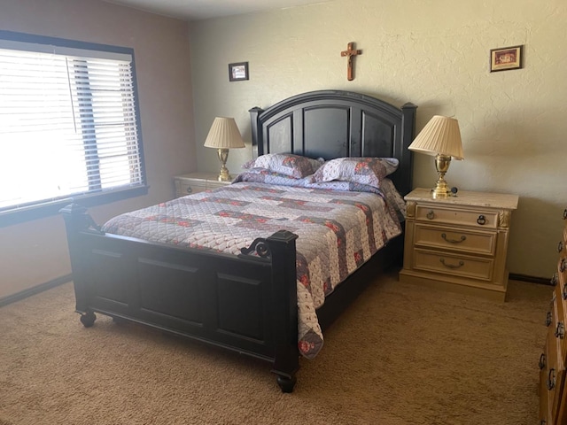 bedroom with carpet floors