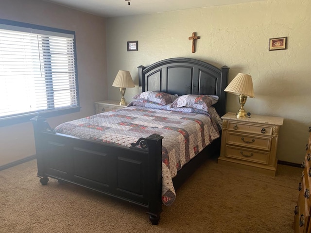 view of carpeted bedroom