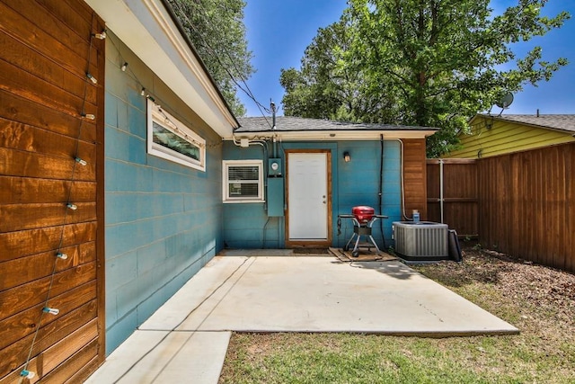 view of patio with cooling unit