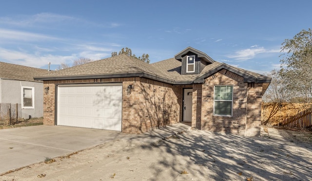 view of front facade with a garage