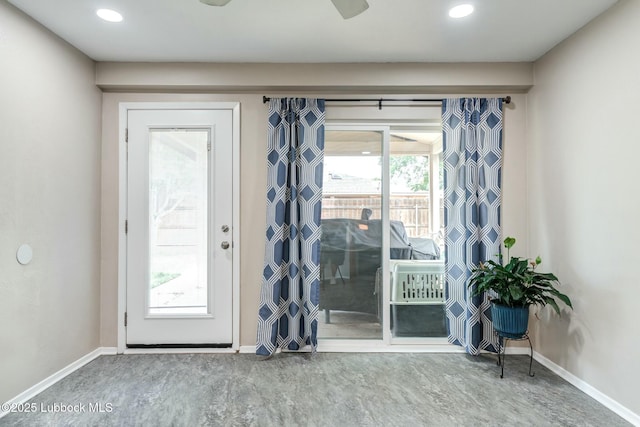 5734 92nd St, Lubbock, TX 79424 - doorway with baseboards and recessed lighting