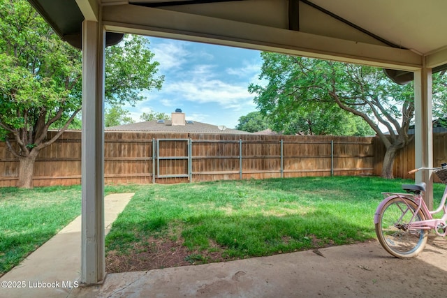 5734 92nd St, Lubbock, TX 79424 - view of yard with a patio and a fenced backyard