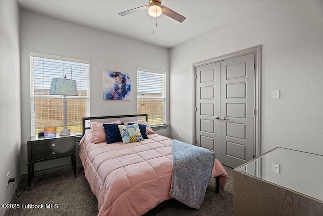 902 N Fulton Ave, Lubbock, TX 79416 - bedroom with carpet flooring and a ceiling fan