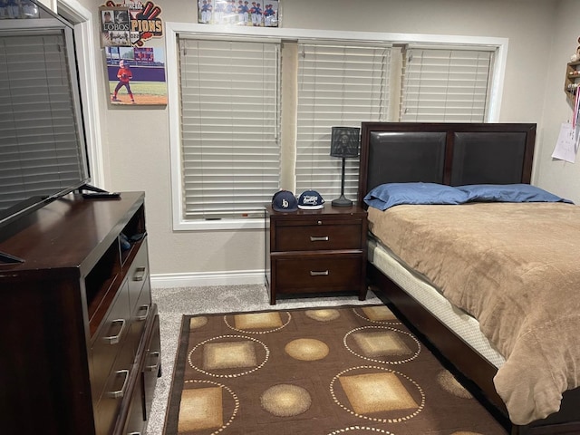 bedroom with carpet floors