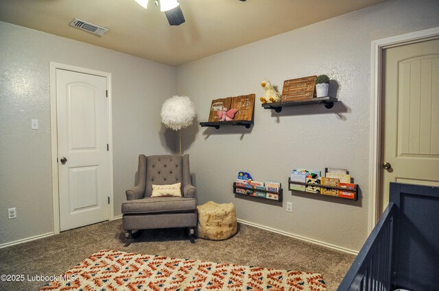 5309 77th St, Lubbock, TX 79424 - bedroom with carpet and a ceiling fan