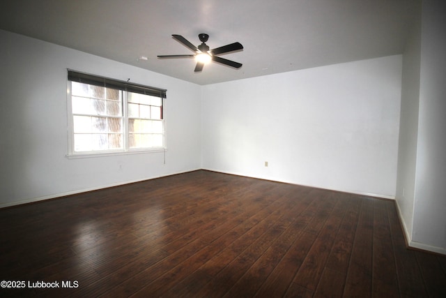 3707 38th St, Lubbock, TX 79413 - spare room with ceiling fan and dark wood finished floors
