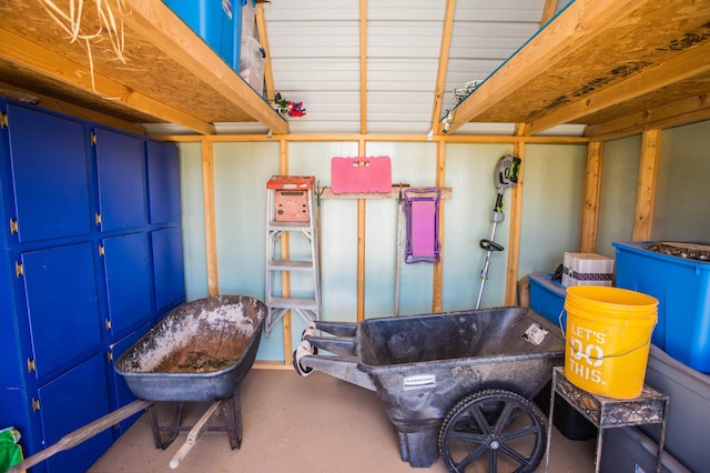 view of storage area