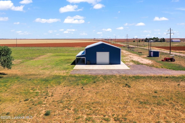 743 Co Rd, M, Tahoka, TX 79373 - entry to storm shelter with a yard, an outdoor structure, an outbuilding, and a view of rural / pastoral area