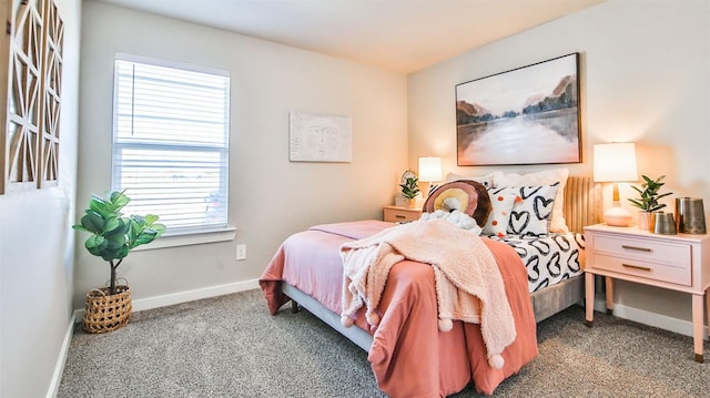 bedroom featuring carpet