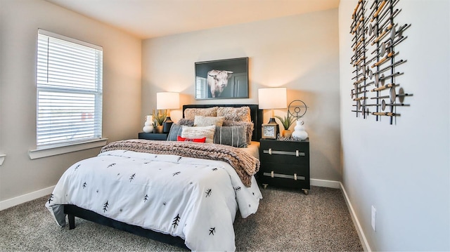 bedroom with carpet floors