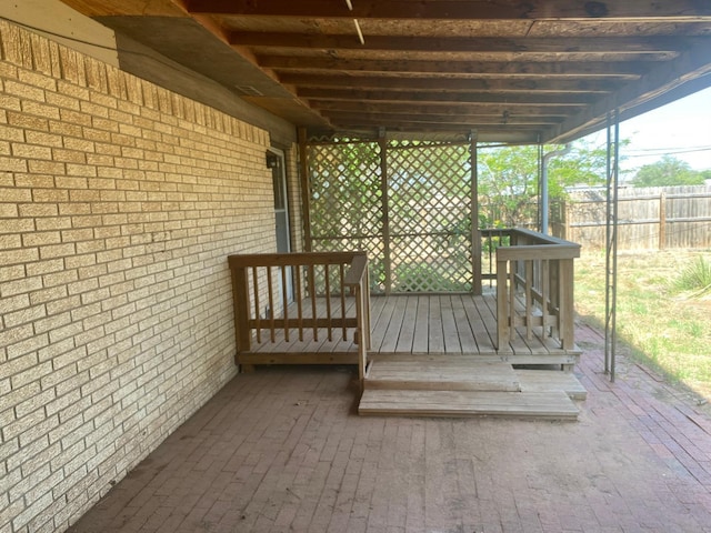 view of wooden terrace