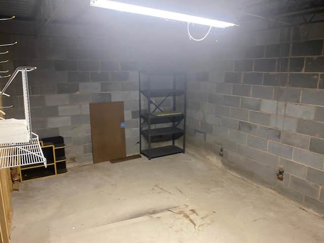 view of basement