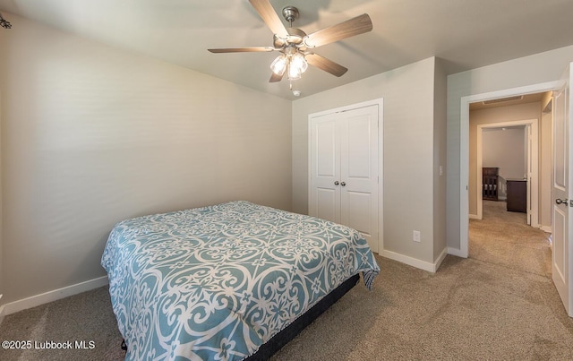 3301 Venita Ave, Lubbock, TX 79407 - carpeted bedroom with a closet and ceiling fan