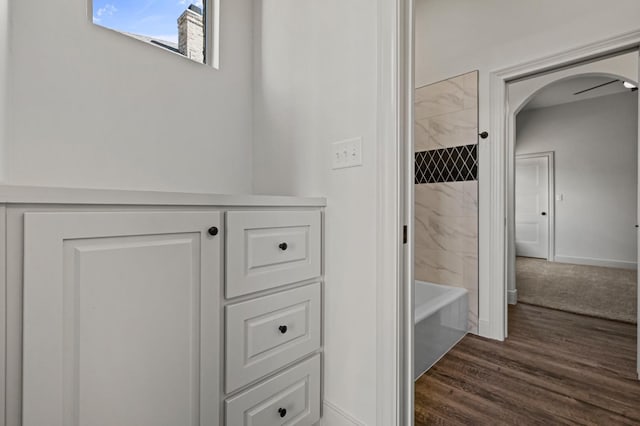 bathroom featuring hardwood / wood-style floors